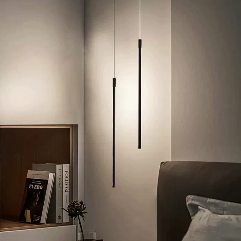 DAMIASMIL Lampada a sospensione a striscia LED per soggiorno Camera da letto Lampada a sospensione Comodino Sfondo Lampadario Apparecchio di illuminazione per la casa