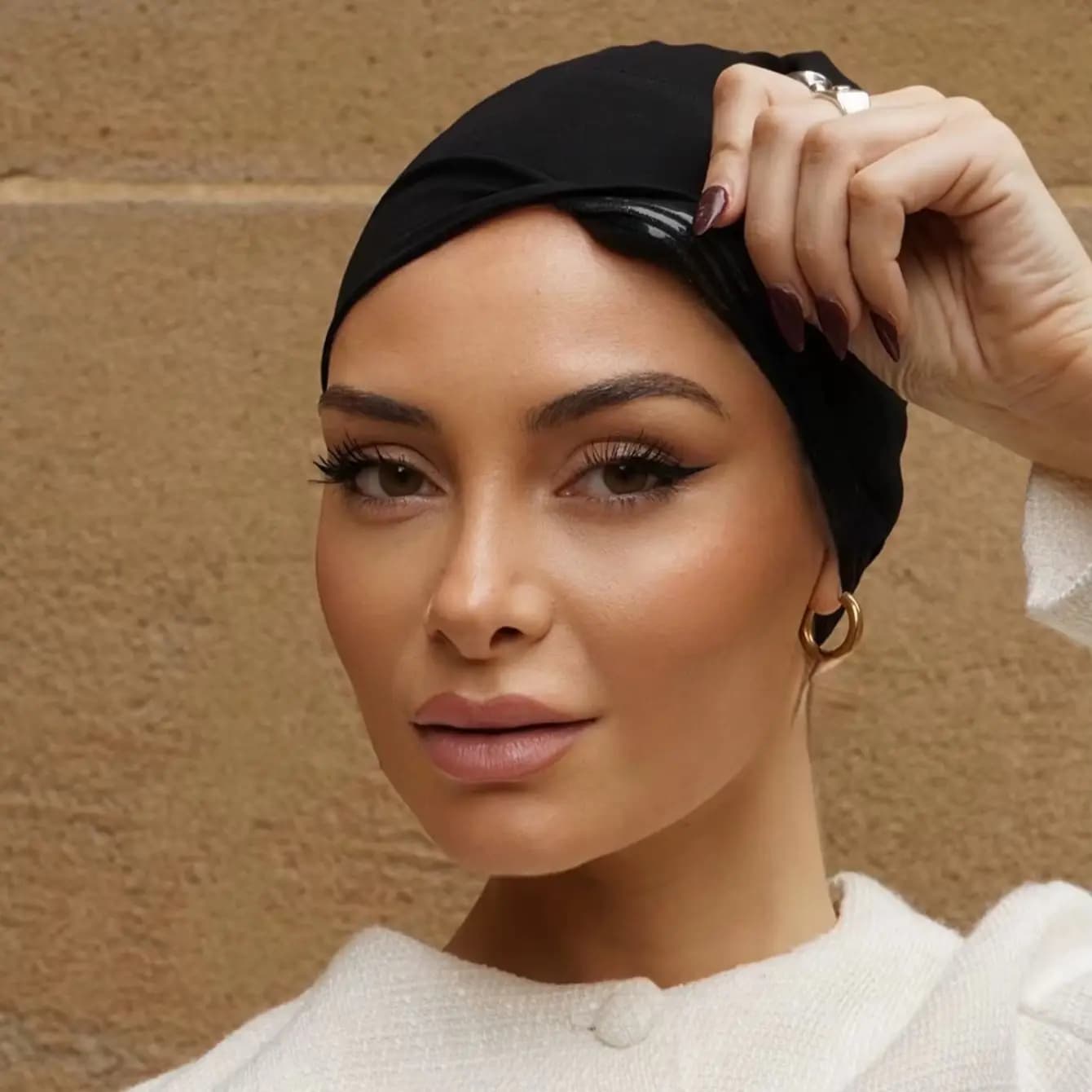 Berretto Hijab musulmano istantaneo tinta unita per le donne con strisce antiscivolo Ramadan Undercap Sciarpa Cappello turbante elasticizzato Copricapo islamico