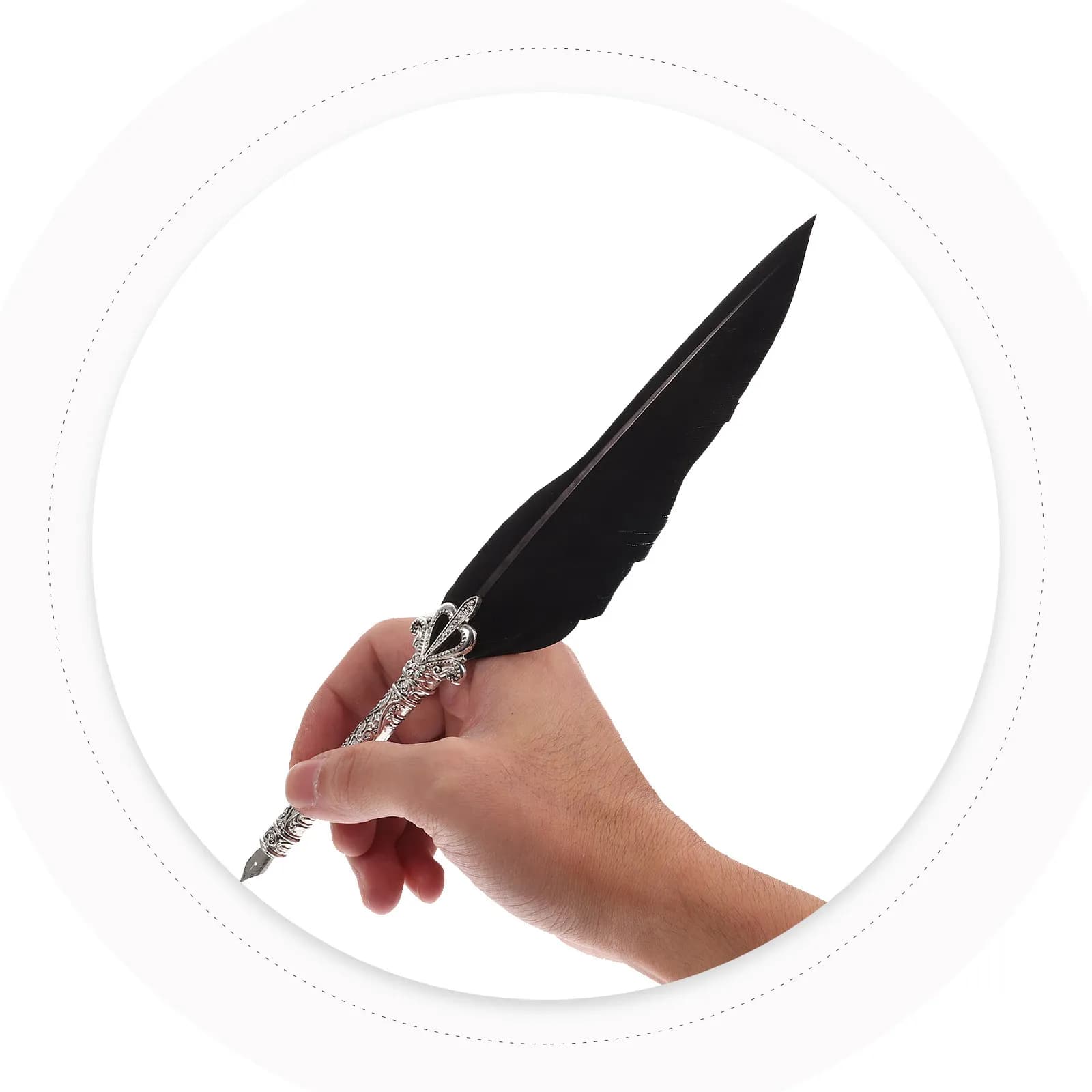 1Set Elegant Decorative Pen Set Sturdy Long-Lasting Design Soft-Treated Corners Ideal for Writing Calligraphy
