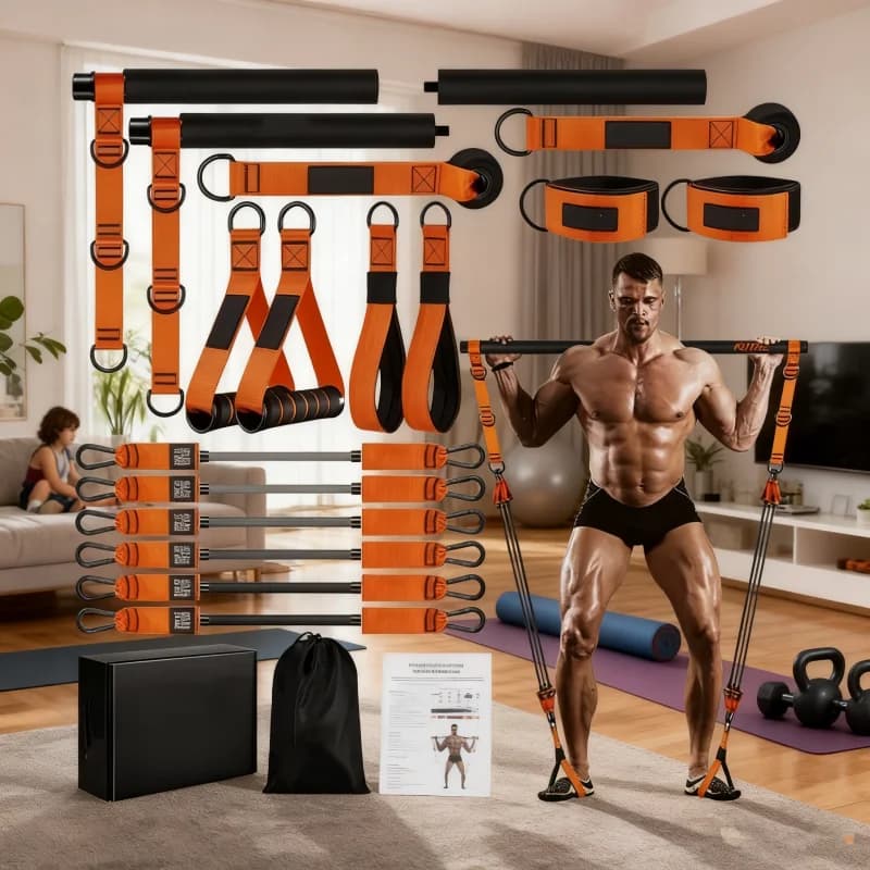 Set of resistance bands for pilates at home with resistance bands Training kit for all-in-one strength for full body training