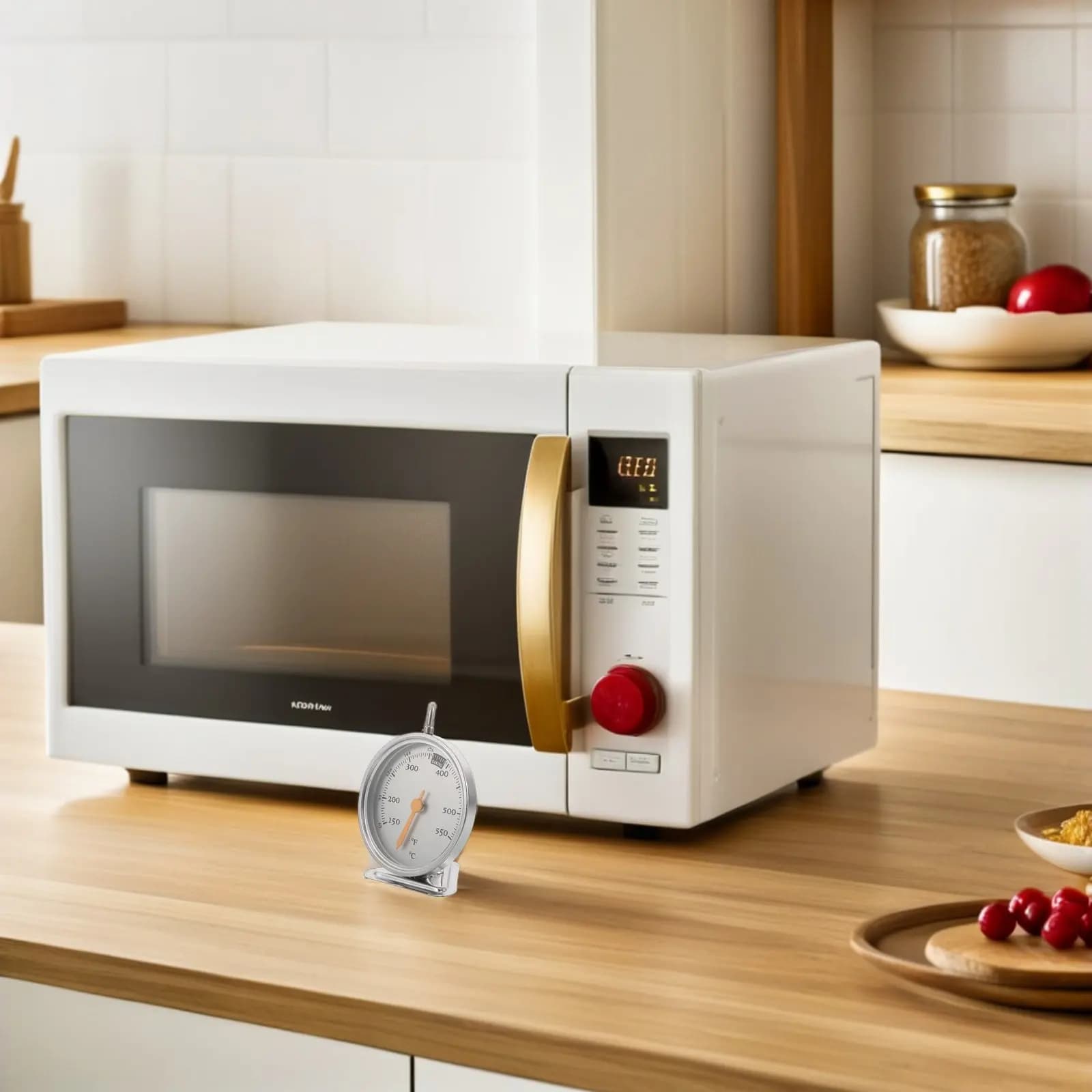Termometro da Forno in Acciaio Inossidabile 50-550F con Quadrante Meccanico, Misuratore di Temperatura Preciso per Forni a Gas ed Elettrici, Termometro per Torte