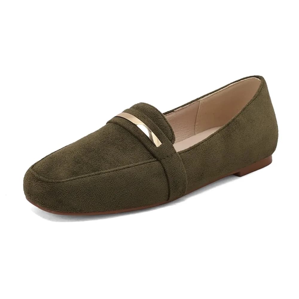 Scarpe Basse da Donna alla Moda con Punta Rotonda, Comode e Versatili, Nuovo Stile per Passeggio, Festa, Abito, Casual, Mocassini da Donna, Taglie Grandi 47 48 T84