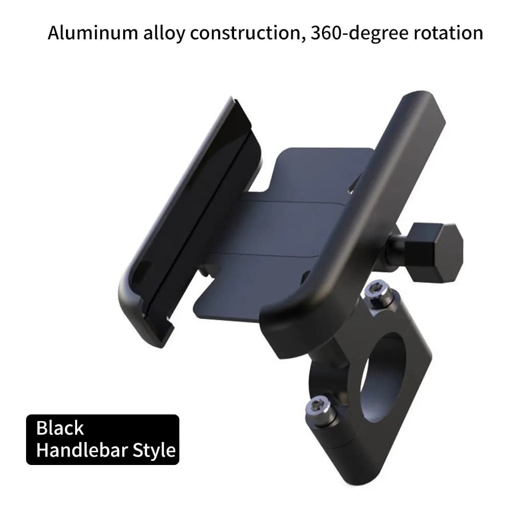 Supporto per telefono cellulare per bicicletta per bici da moto in lega di alluminio per accessori per moto con supporto per manubrio GPS per smartphone da 4-7 pollici