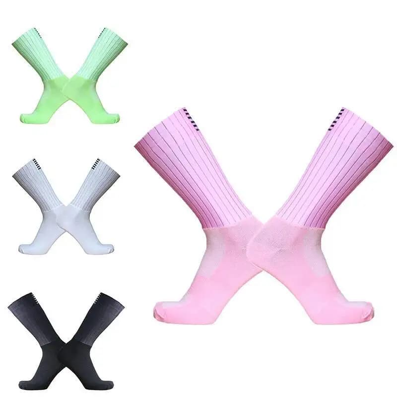 Slip Team Anti Socks Seamless Aero Cycling Pro Silicone Running Sport Road Bike Socks