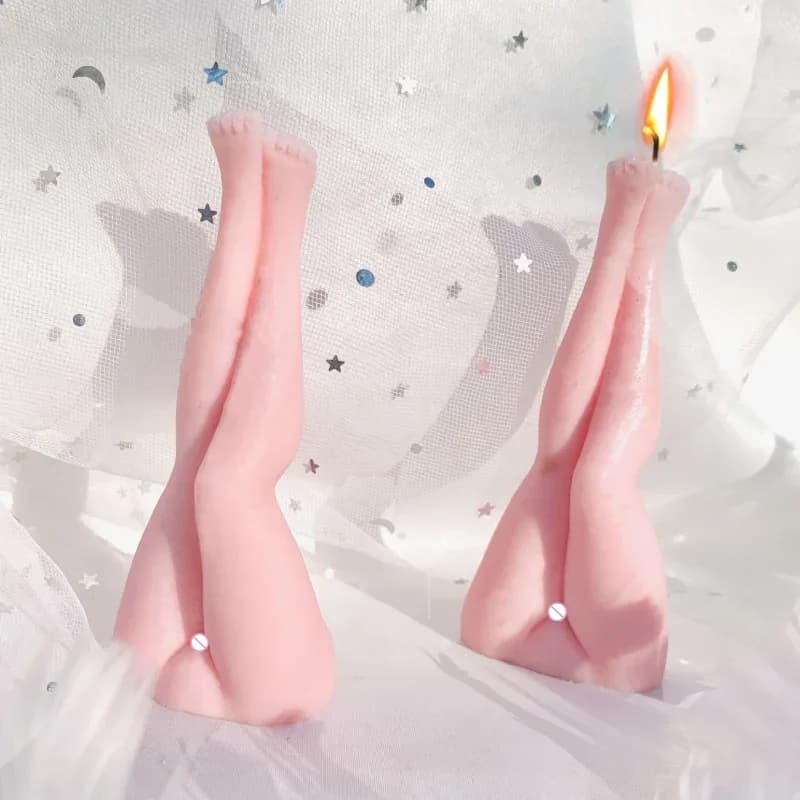 DIY Woman 3D Sexy Legs Candle Silicone Mold Human Body Candle Mold Making Resin Clay Soap Mold Gift Crafts Home Decoration