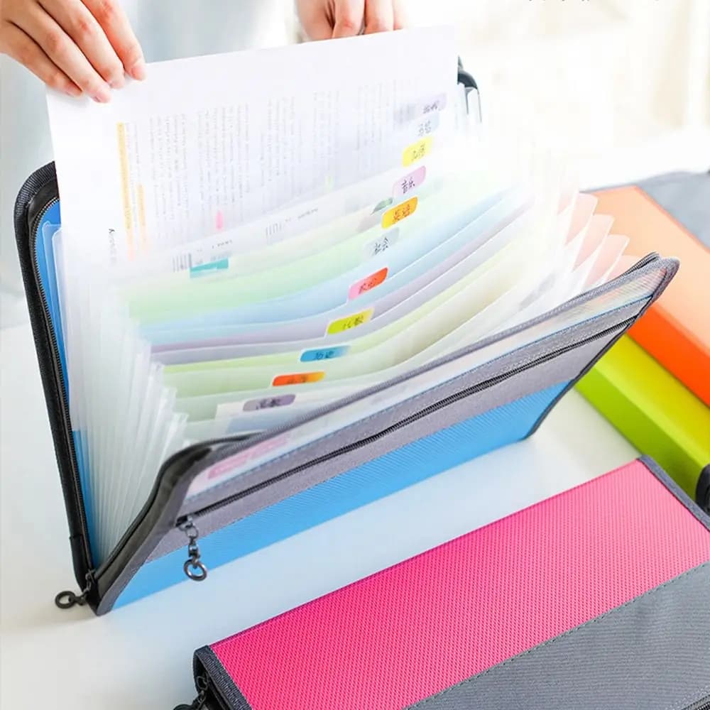 Storage Wallet Valigette Paper Folder Paper Paper Bag for Documents Expandable Wallet Folder for A4 File Organizer