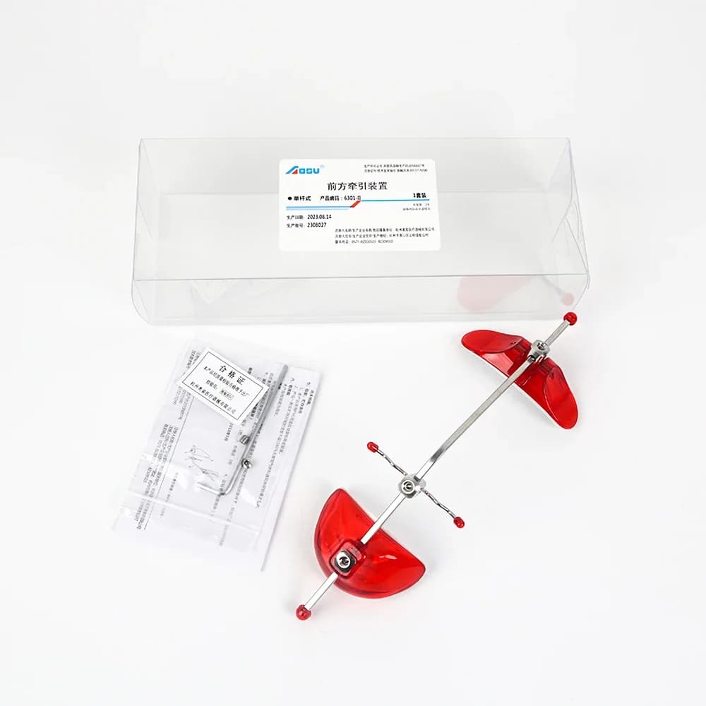 Maschera facciale per copricapo ortodontico dentale con maschera ortodontica regolabile a leva singola Tappo per testa a palo singolo/doppio