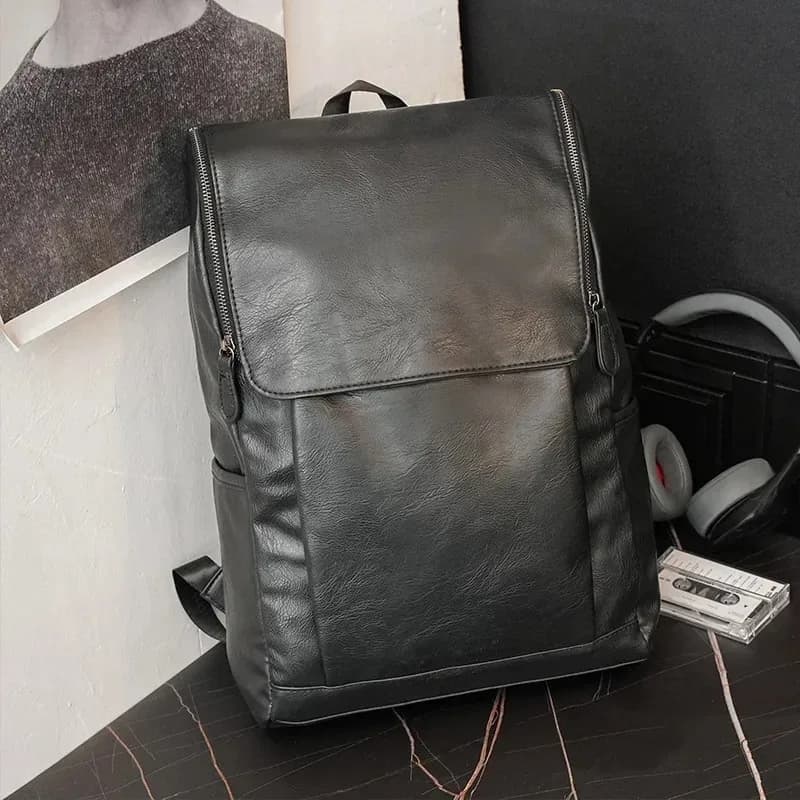 Simple Design Solid Backpack Men Outdoor Waterproof Travel Bag Men's Backpack Casual Student Schoolbag Bag Trendy Back Pack Bag