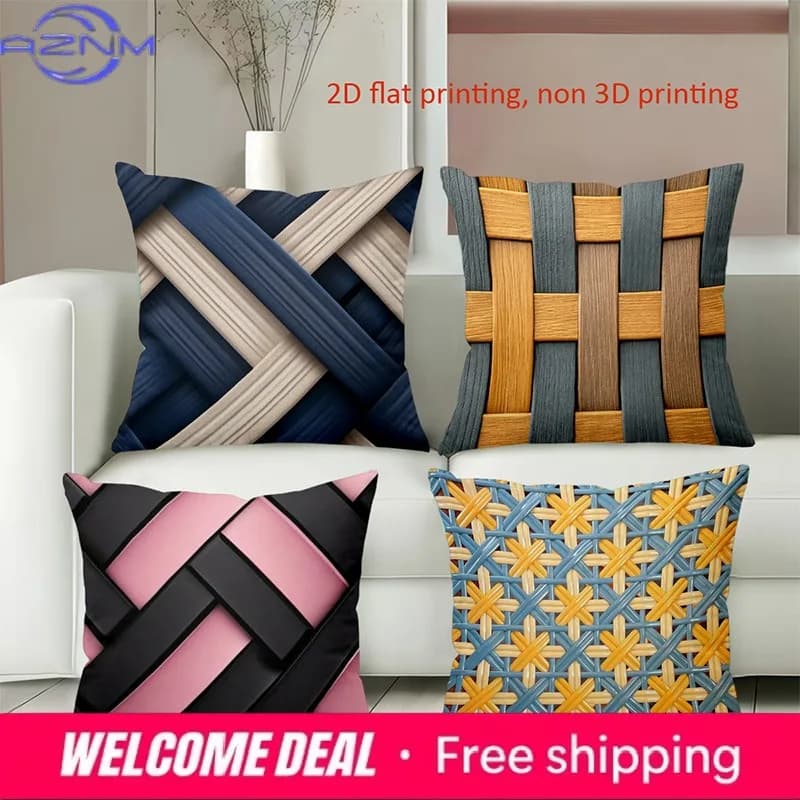 Fodera per cuscino alla moda con stampa 2D per decorazioni domestiche, federa in poliestere, decorazione per divano, fodera per cuscino poggiatesta