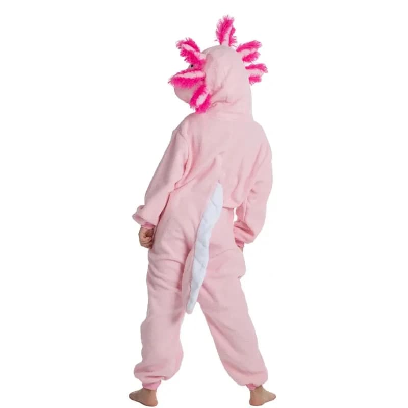 ★ Costume di Halloween per Cosplay Anime, Pigiama Rosa Carino a Forma di Animale, Axolotl Giallo Kigurumi 2026 Nuovo ♥ Guarda a me ←_←