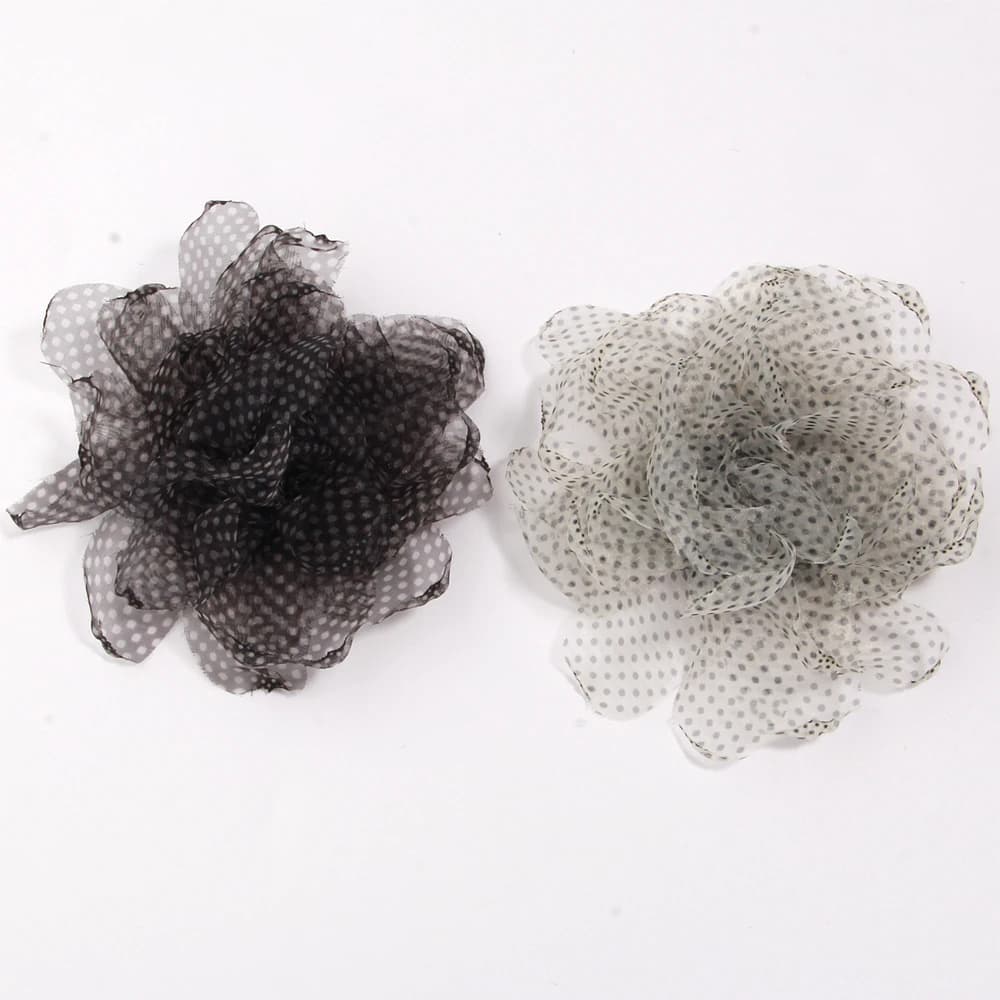 10cm Elegant-style polka dot artificial flower fashion accessories (suitable for garments, bags, shoes, and hats)