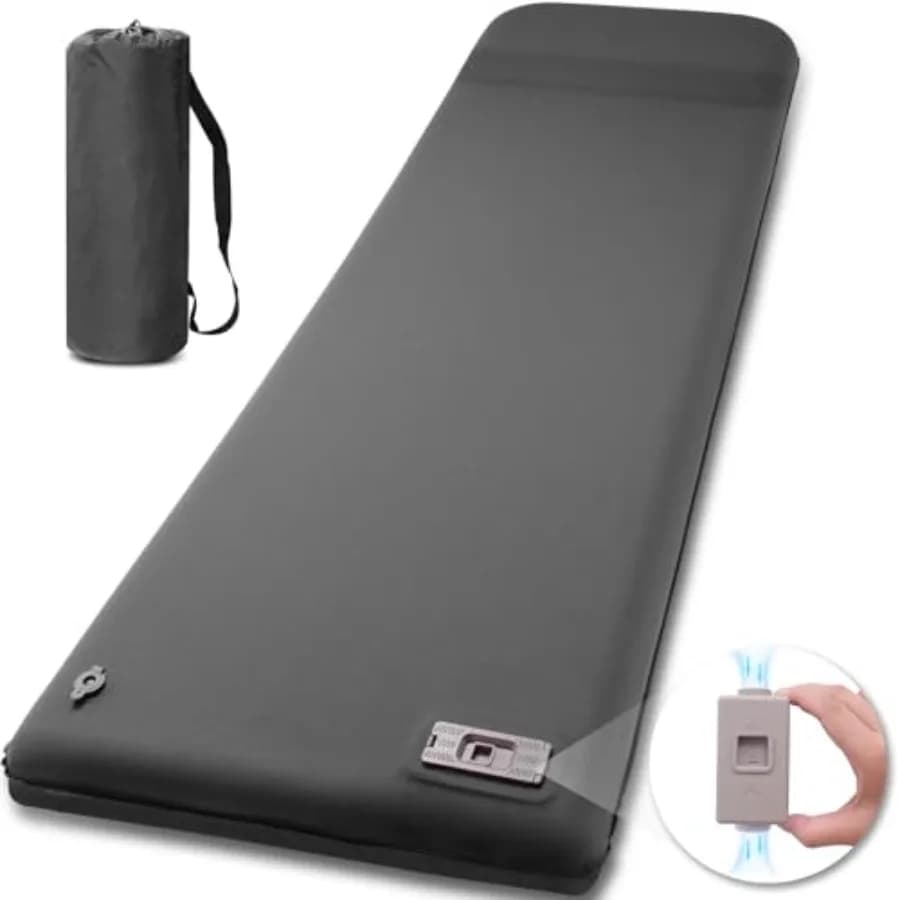 Self Inflating Sleeping Pad with Electric Pump 3.14 Ultra-Thick Memory Foam Camping Mattress Pad with Pillow Fast Inflating in