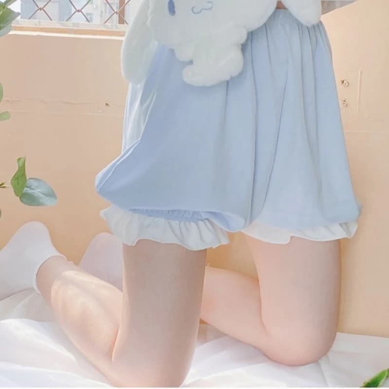 Pantaloncini Estivi da Donna Sottili Anti-esposizione JK Lolita Pumpkin Leggings Abbigliamento Esterno Pantaloncini Corti da Ragazza Pantaloni di Sicurezza Abbigliamento per Casa