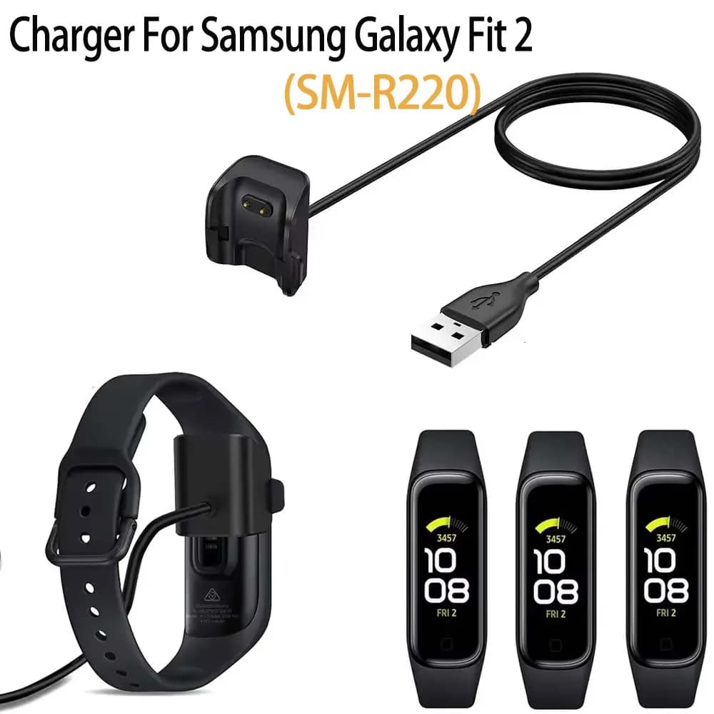 Supporto per caricabatterie da 1 pezzo per Samsung Galaxy Fit 2 SM-R220 Smart Watch, stazione di ricarica USB con cavo per Galaxy Fit 2