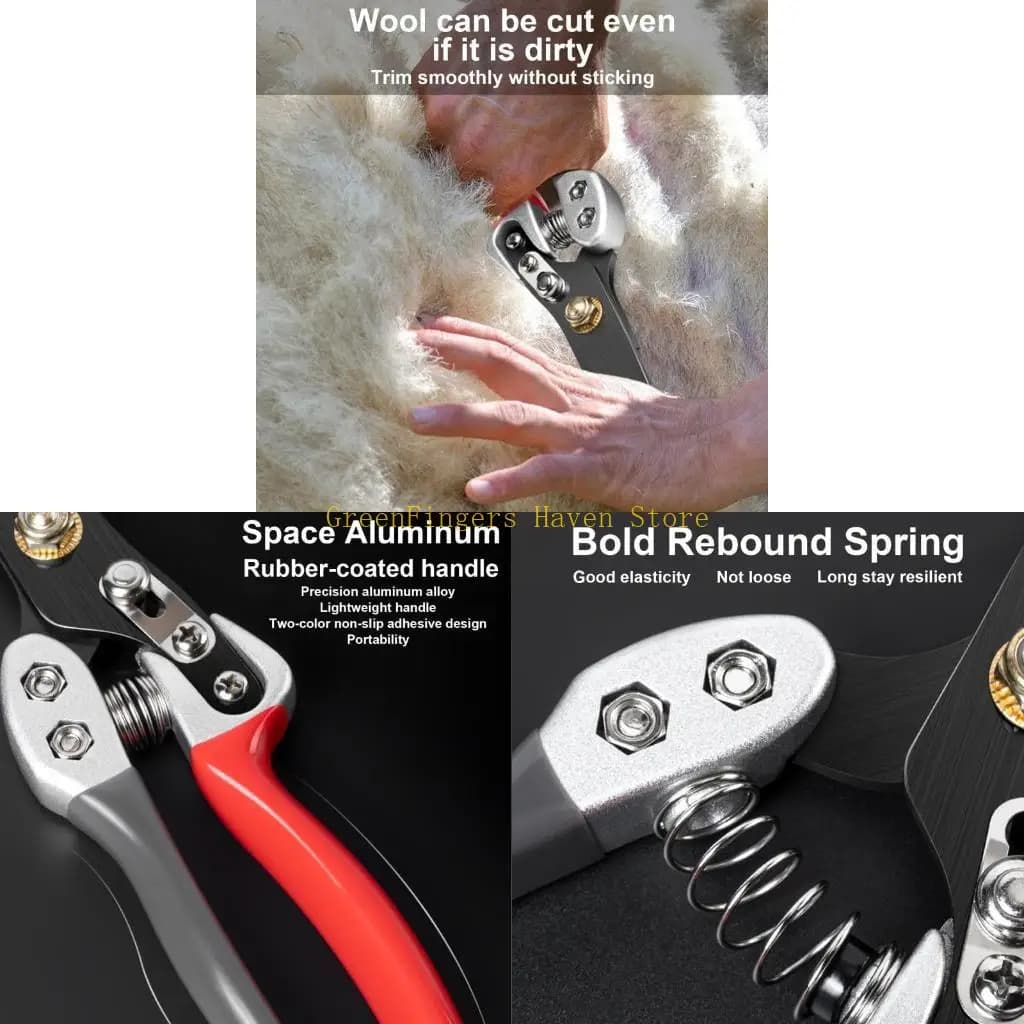 F68D Sheep Wool Scissors Trimmer Farm Animal and Household Manual Cutter Sharping
