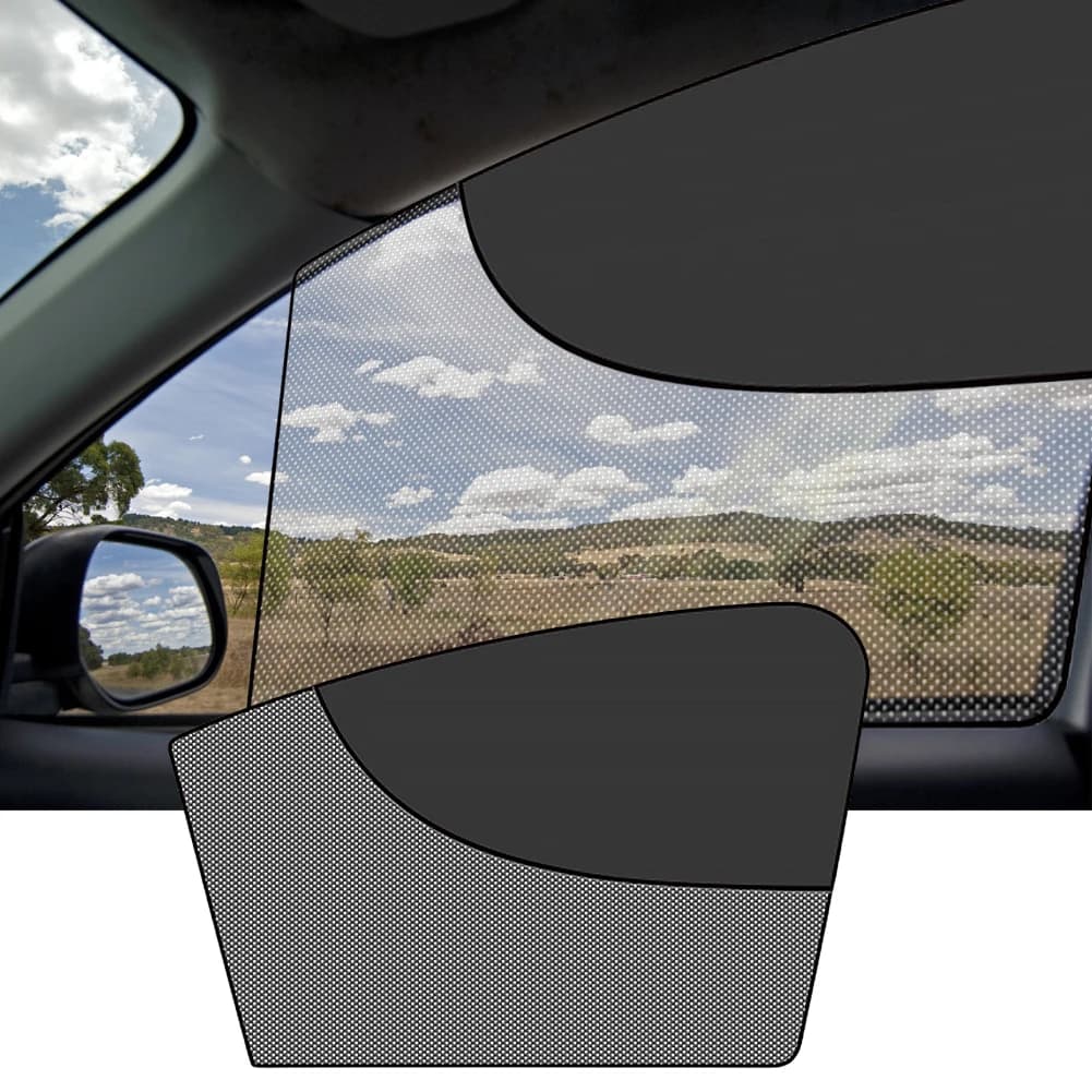 Protezione in rete a doppio strato 10 magneti Pellicola protettiva UV nera magnetica per auto Pellicola parasole in rete per finestrino dell'auto Tenda in vetro per auto