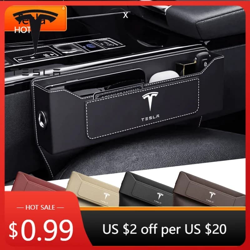 Adesivo per auto Tesla, 1 pz, portaoggetti per sedile auto, porta telefono, accessori per Tesla Model 3 Y S X Cybertruck Juguete Roads