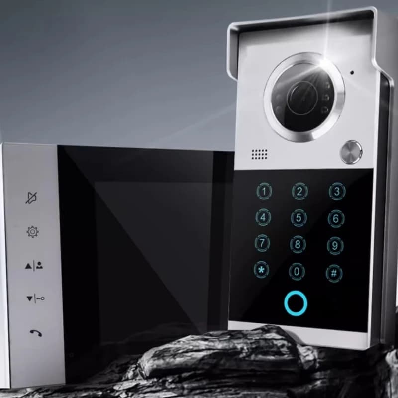 Phone Video Doorbell Home Intercom 1080P Touch Screen App Intelligent Night Vision ABS Material Wired Electric