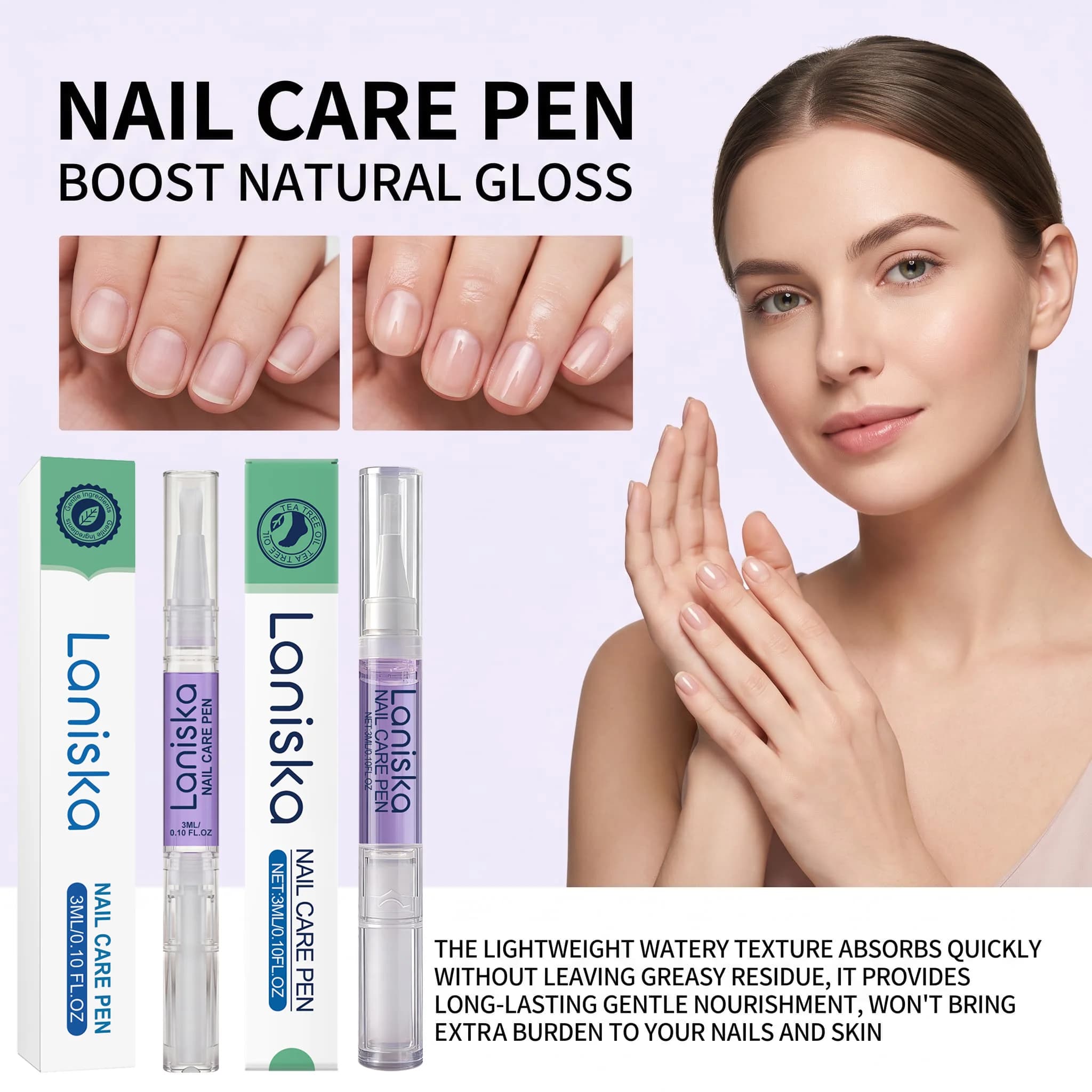 Nail Nutritional Oil Strengthen Nails Care Pen Moisturizing Cuticle Oil Prevent Cracking Natural Shine Portable Manicure Tool