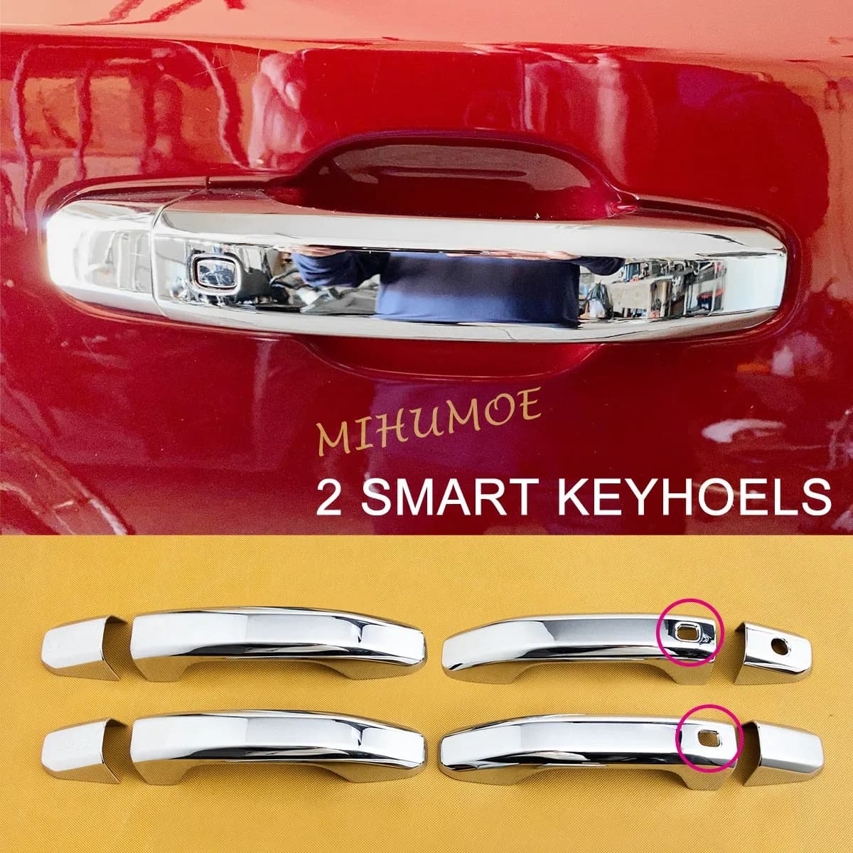 Chrome Maniglia Della Porta Auto Striscia di Copertura Trim Per GMC Sierra 1500 2500HD 3500HD Canyon Chevrolet Silverado Colorado Tahoe Suburban
