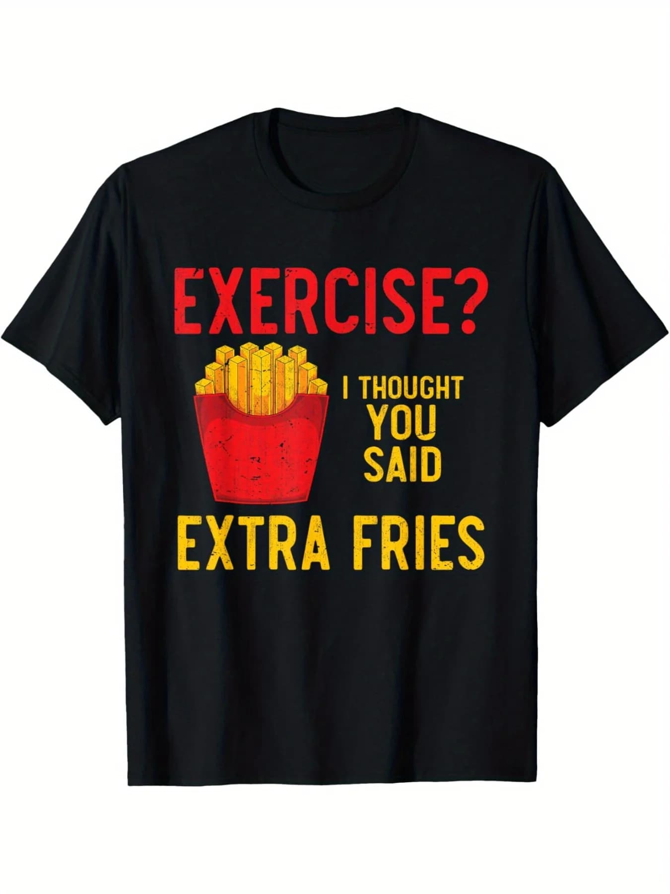 Divertente maglietta per esercizi di fast food - T-shirt casual estiva a maniche corte