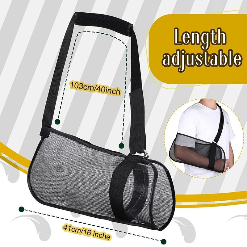 1 pz regolabile traspirante braccio imbracatura supporto universale tracolla tutore immobilizzatore polso gomito avambraccio supporto cinghie