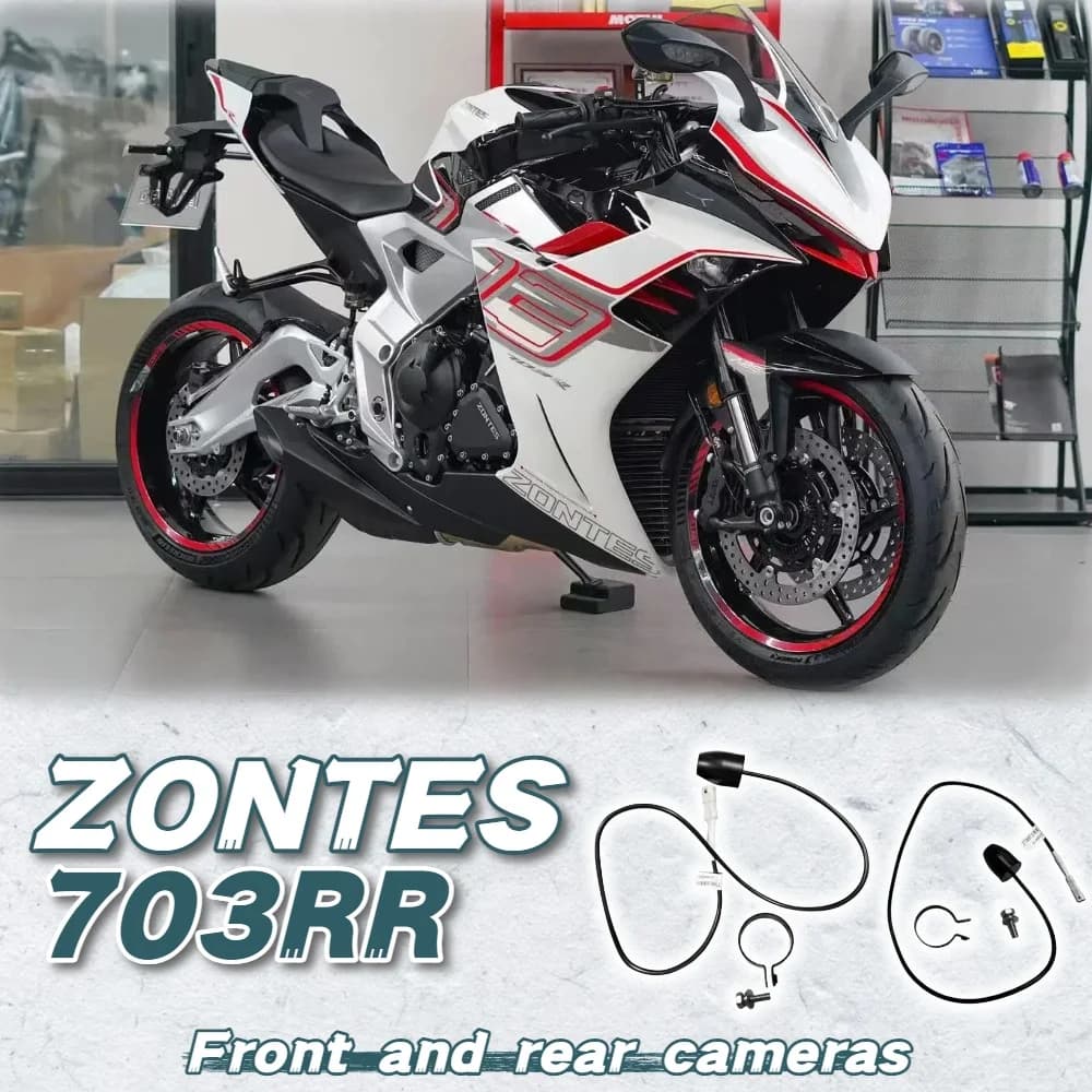 Accessori per videoregistratore per registratore di guida con telecamera anteriore e posteriore modificata per moto adatti per ZONTES 703-RR 703RR 703RR