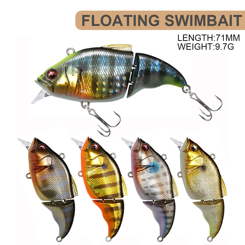 7.1 centimetri 9.7g Esche Da Pesca Galleggiante Swimbait Wobbler Artificiale Esca Dura Comune Esca Predator Minnow Richiamo Luccio Bass Esca DJY101