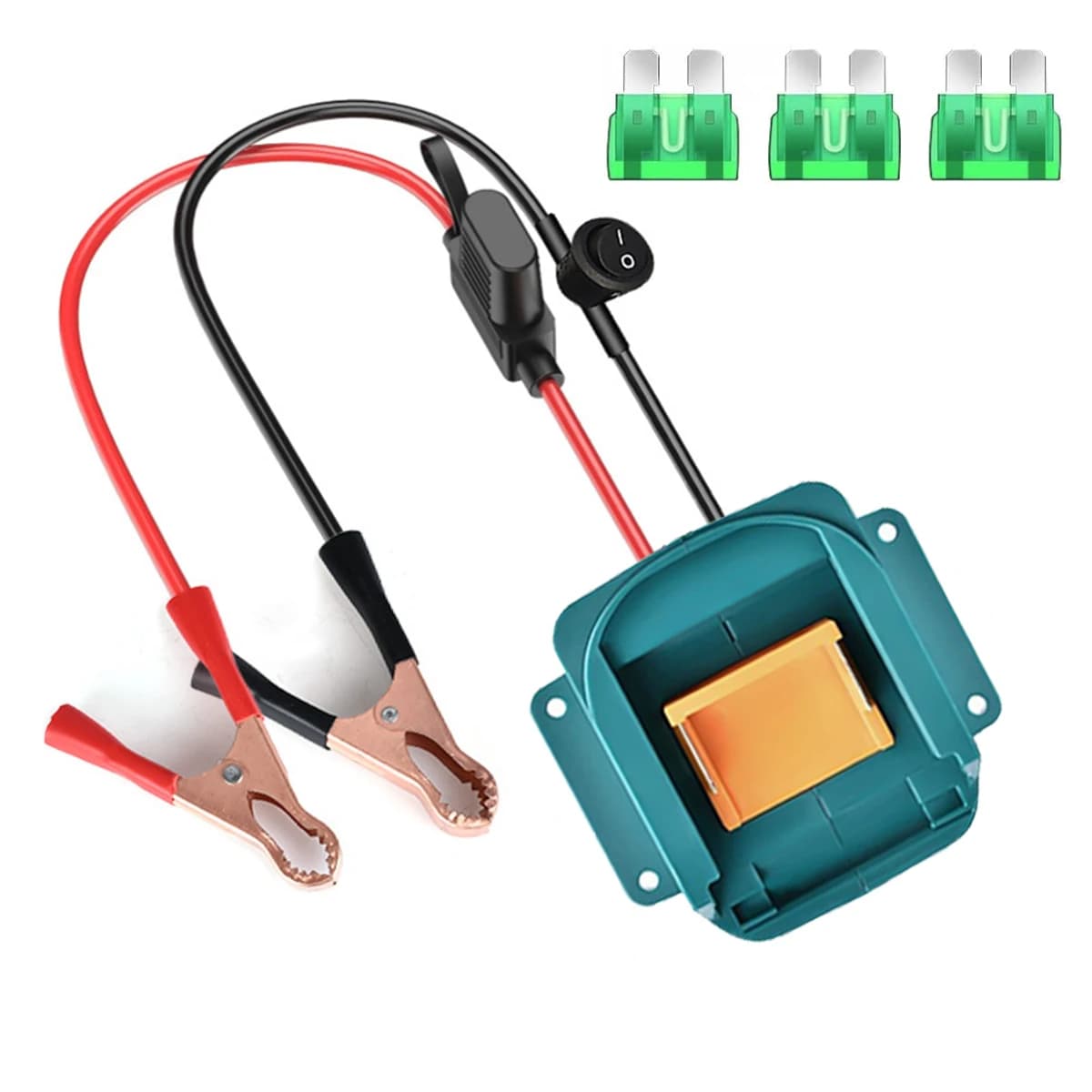 Avviatore di Emergenza per Batteria Makita 18V, Cavo Booster per Auto con Interruttore e Fusibile, Kit di Alimentazione d'Emergenza BL1830 BL1840 BL1850 BL1860