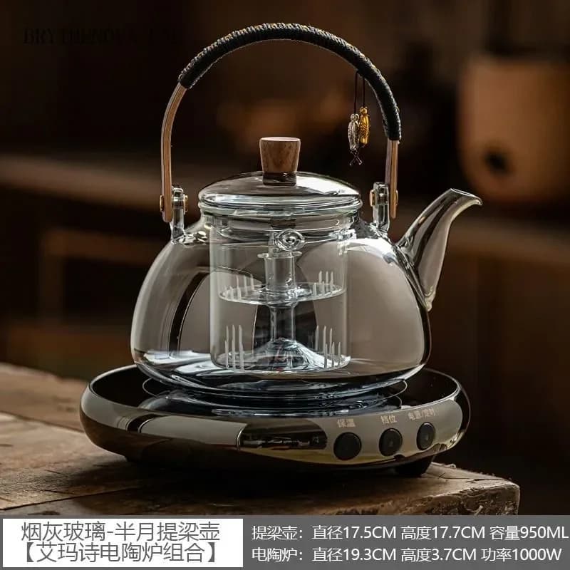 Glass Kettle Household Tea Set Small Steaming Teapot Electric Stove Clay Set