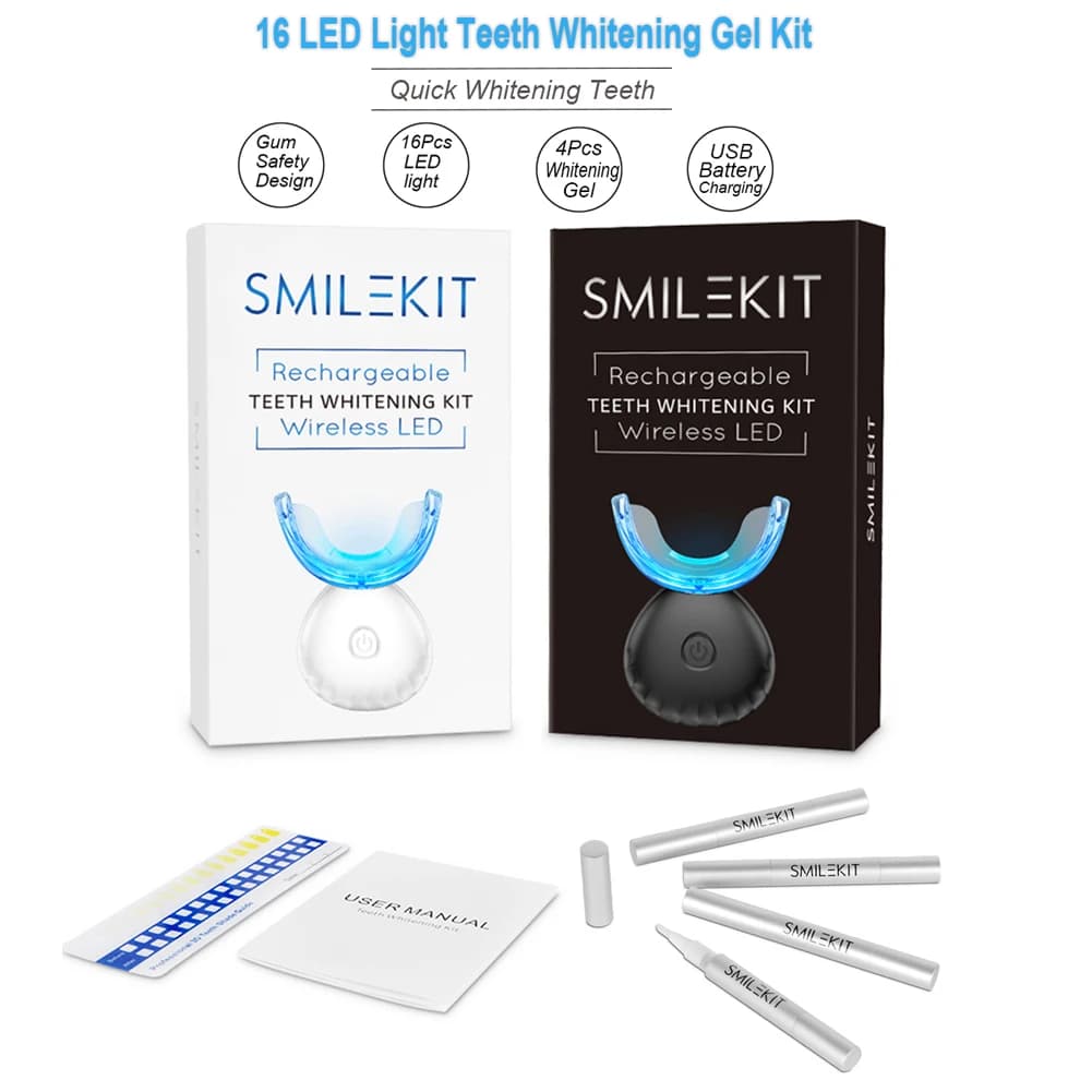 Dental tooth whitening kit Mini 16 LED cold light 35% carbammide peroxide whitening pen teeth whitening pen Set of oral tray devices