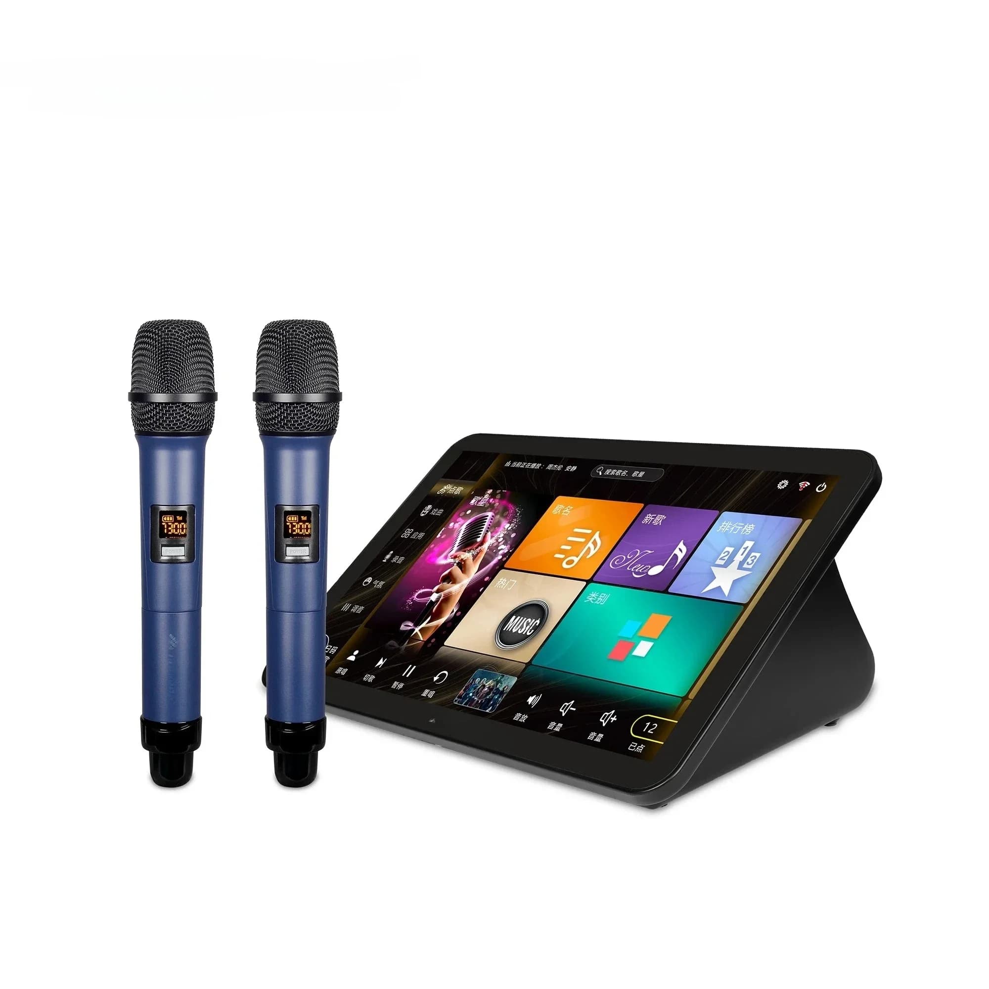 Sistema Karaoke Domestico 4-in-1 da 15.6 Pollici con Uscita 4K, 1TB, Selezione Intelligente dei Brani, Macchina Karaoke Economica