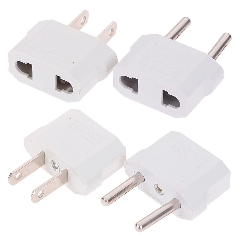 /Kb/4pcs European USA EU To US Plug US To EU Plug Travel Charger, Adapter Converter For International Travel And Device Charging