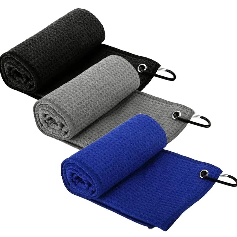 Asciugamani da golf multicolori (in stock transfrontalieri) - Asciugamani da golf con tessuto a nido d'ape in fibra ultrafine e tessuto ananas