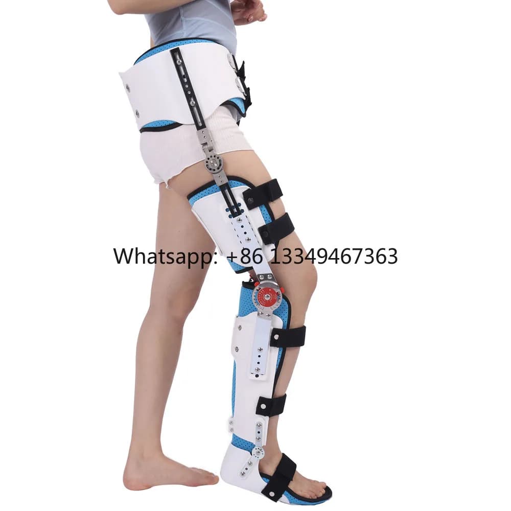 Fabbrica di tutore per la correzione del battente per l'abduzione dell'anca del tutore per il ginocchio ROM incernierato di supporto per le gambe regolabile del produttore