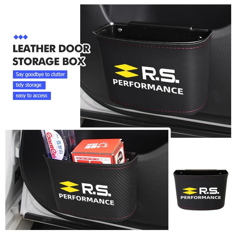 Car Door Organizer Bag Drink Waste Card Key Holder Storage Bag For Renault Clio Arkana Captur Twingo Talisman RS Logan Duster