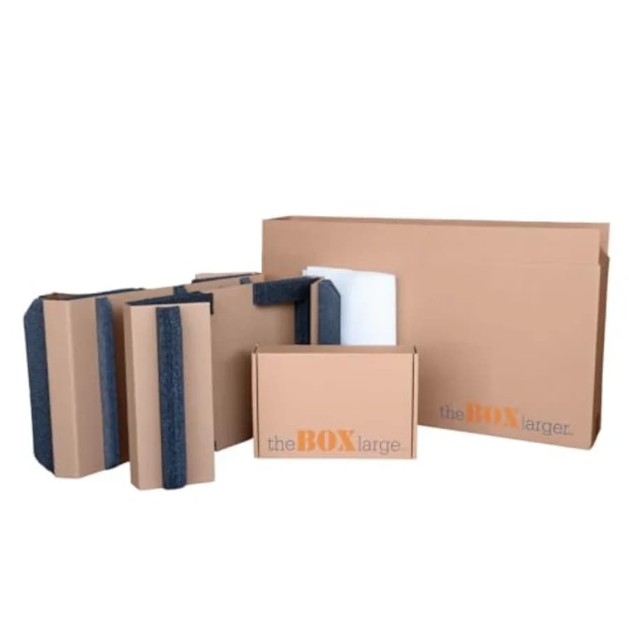 Universal 23 - 27 Dual Monitor and Laptop Shipping Box Secure and Protective All-In-One Computer Monitor and Laptop Shipping Bo