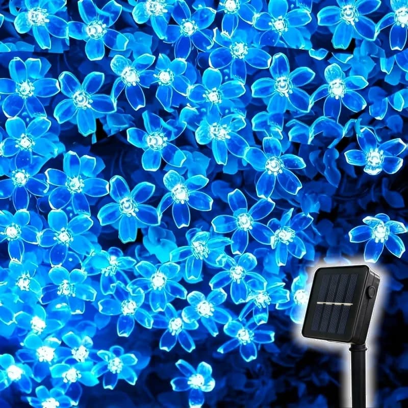5/7/12/22M Solar Cherry Blossom Fairy Light String, IP54 Outdoor Garden Decoration Light, Used for Christmas