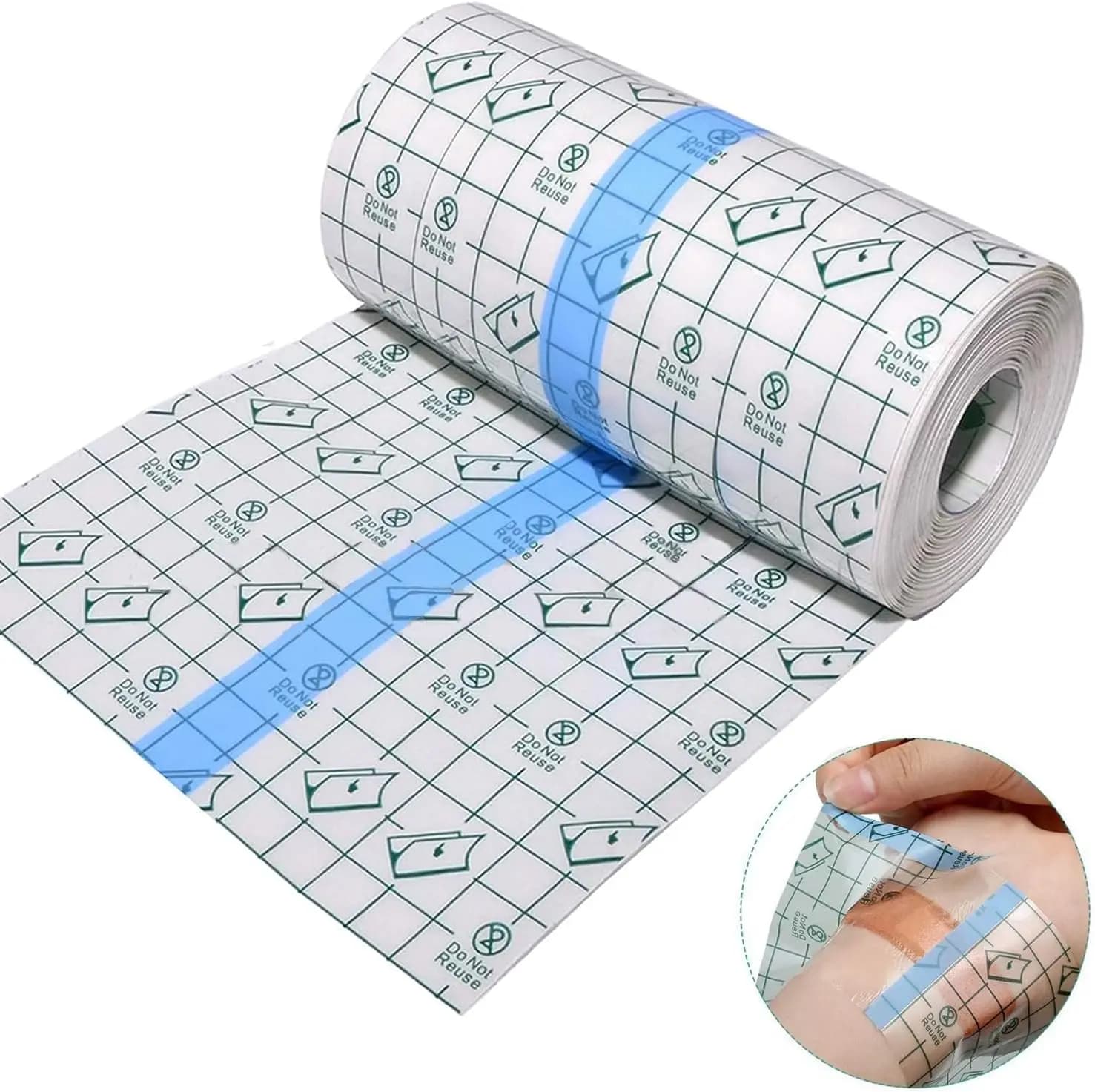1Roll Tattoo Aftercare Waterproof Bandages 6"/8"/10" Second Skin Bandage Tattoo Cover Up Tape for Faster Tattoo Transparent Film