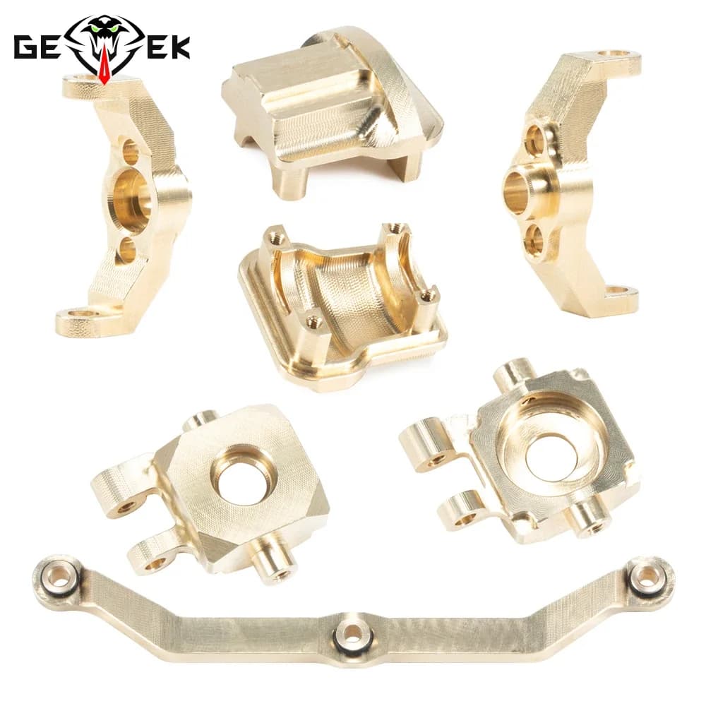 TRX4M Axis Brass Weights Connection Blocks Knuckle Diff Covering Caster Blocks for 1/18 RC Crawler TRX4-M Frame Upgrade Parts