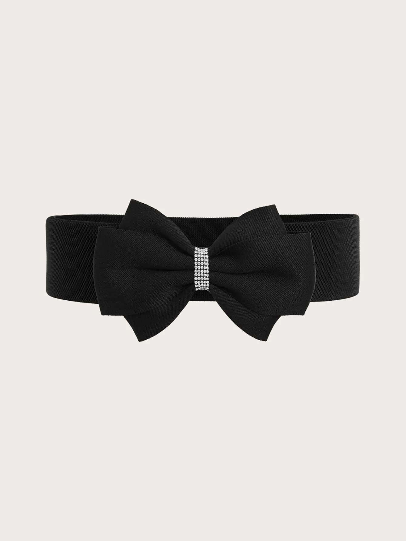 Cintura da donna taglie forti con fibbia a fiocco, accessorio casual alla moda per vestiti estivi, scolastici, autunnali, Halloween