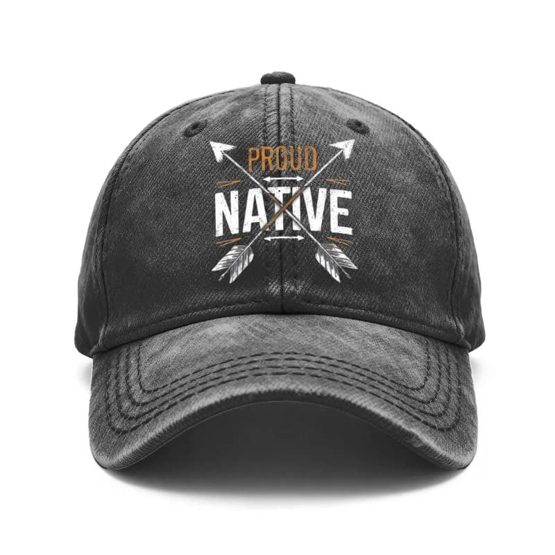 Cappello da Baseball Vintage con Stampa Freccia Nativi Americani - Unisex Regolabile con Design Orgoglioso, per Uso Casual e Outdoor