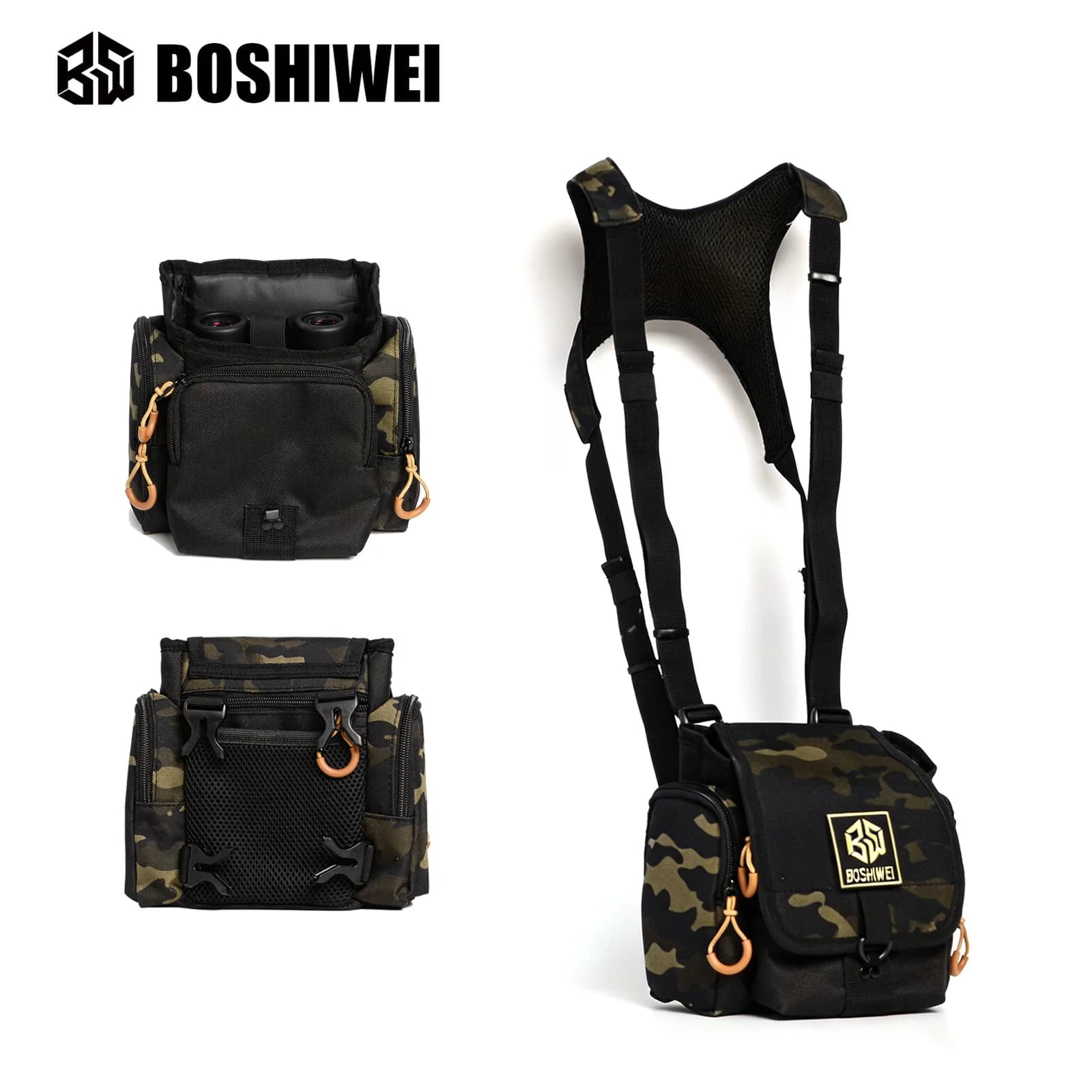 Borsa Portatile per Binocolo BOSHIWEI con Tracolla Resistente Antiurto per Escursionismo, Birdwatching, Campeggio e Accessori per Telescopi