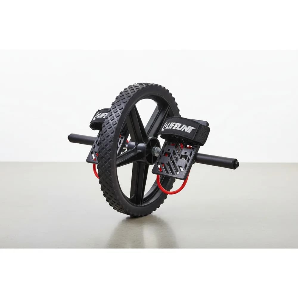 Portable Ab Wheel Roller for full body training: strengthens the core, abs and muscles with adjustable straps for feet