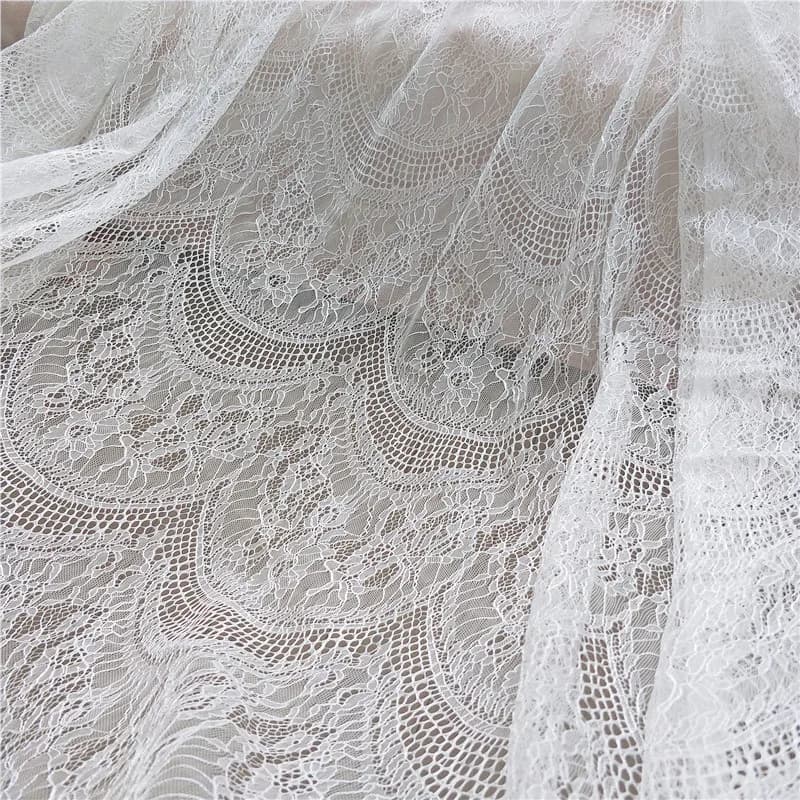 Abito da sposa in rete ad arco con esplosione di ciglia francesi, tessuto di pizzo personale, panno fata Mori, fai da te RS1237, 3M, estate
