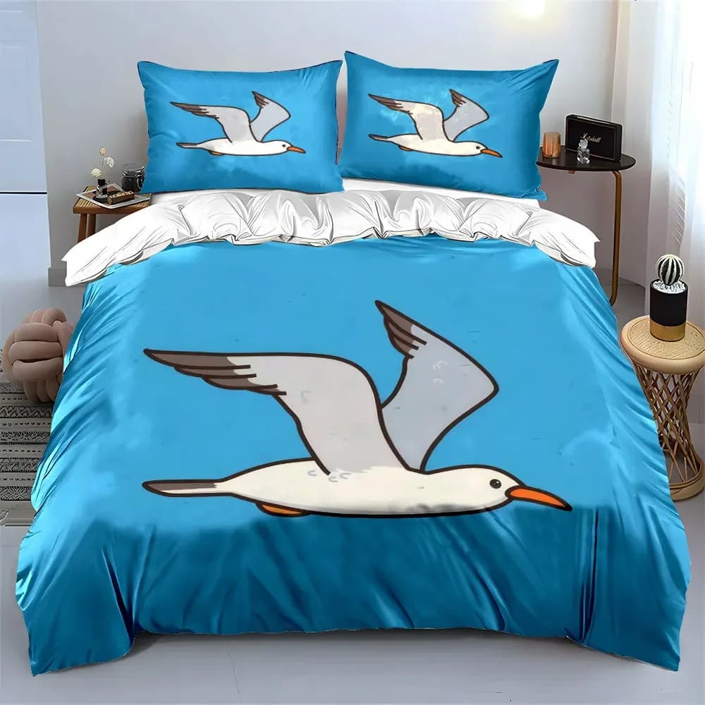 "Seagull Art Decor Set" Soft Comfortable Duvet Cover Bedding Set Included 1*Duvet Cover & 2*Pillowcases, gift