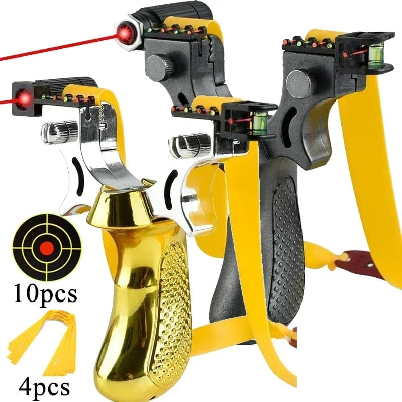 Fionda Tiro laser ad alta precisione Mirino da caccia e mirino laser fionda specializzata catapulta per pelle piatta all'aperto