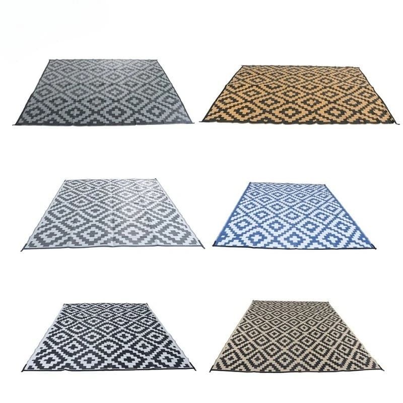 Waterproof Outdoor Rug Reversible Plastic Straw Patio Camping Rugs RV Mat Carpet Camping Hiking