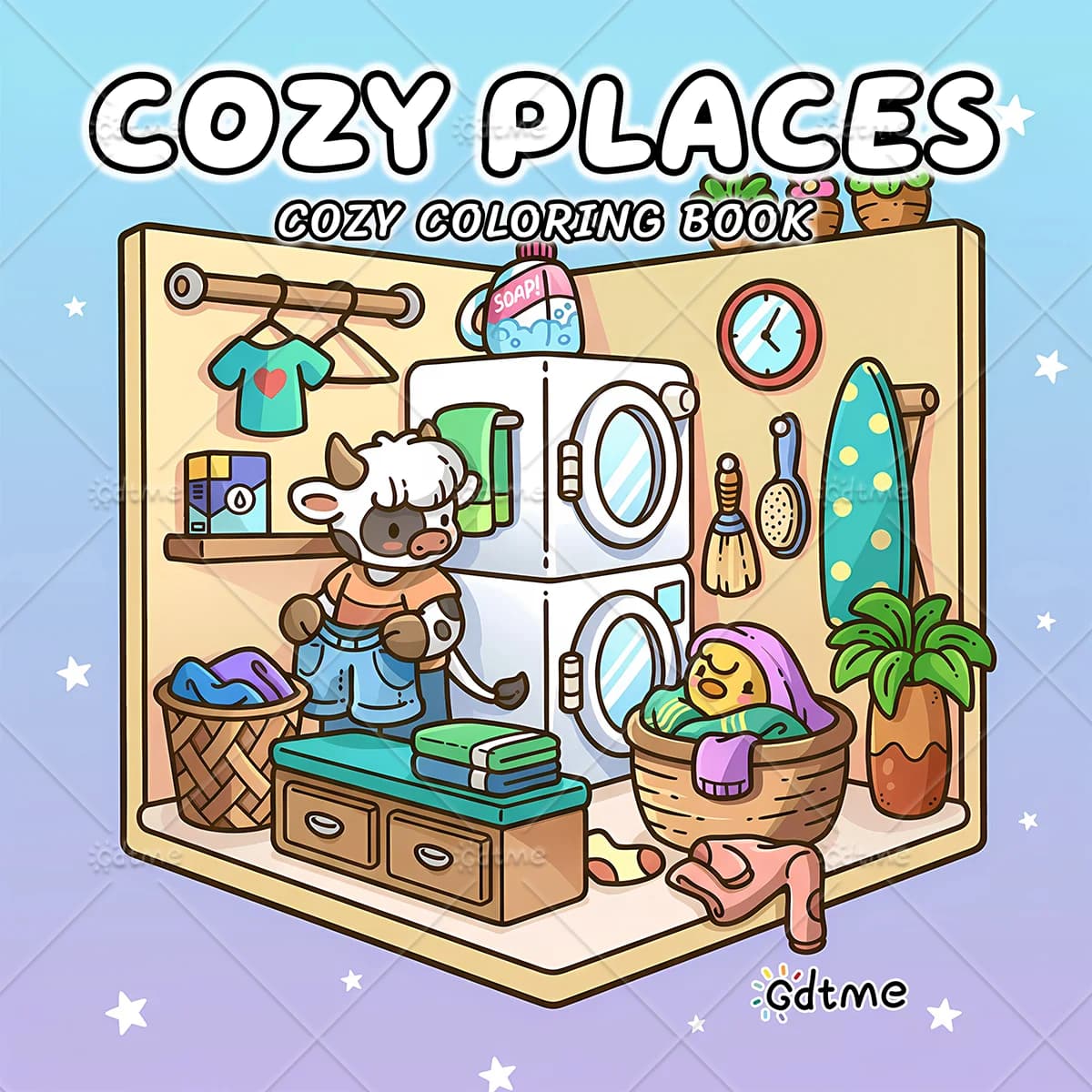 COZY PLACES Bold-easy Patterns Coloring Book for Adults Cute Drawing Book Perfect Gift for Party and Birthday