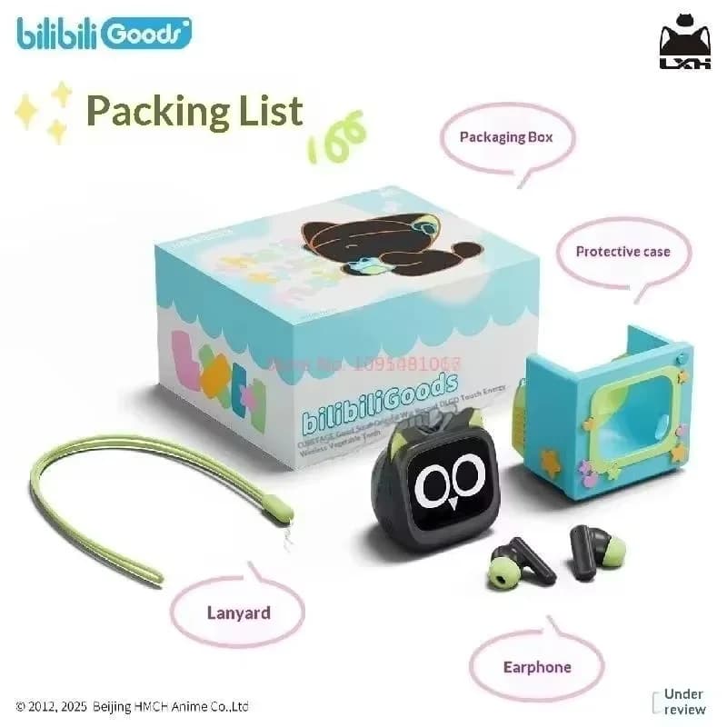 BilibiliGoods CUBEFACE The Legend of Luo Xiaohei Headphones with LCD Touch Screen, Anime Gaming Headphones, Birthday Gift